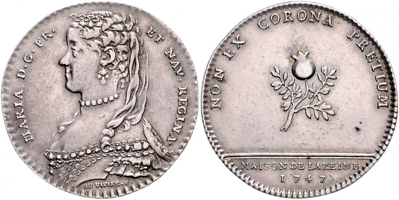Frankreich Louis XV. 1715-1774 Jeton 1747 (v. Duvivier) a.d. Hochzeit von Marie ...
