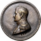 Frankreich Consulat 1799-1804 Bronzegussmedaille o.J. einseitig (v. Andrieu) NAPOLÉON, Rs. graviert 234" "
81,1mm 105,0g ss-vz