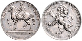 Frankreich Charles X. 1824-1830 Miniatur-Silbermedaille 1825 (v. Barré) auf Louis le Grand" "
15,0mm 2,3g vz-st
