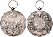 Frankreich III. République 1871-1940 Silbermedaille 1903 (v. H. Naudé) Preismedaille der landwirtschaftlichen Vereinigung Juniville, i.Rd: Füllhorn AR...
