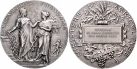 Frankreich III. République 1871-1940 Silbermedaille 1924 (v. Dubois) Prämie des Landwirtschaftsministeriums CONCOURS DE PRIME D´HONNEUR DES VOSGES 192...