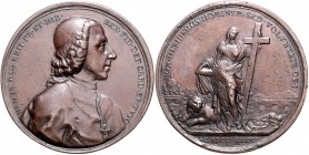 Großbritannien George III. 1760-1820 Bronzemedaille 1788 (v. Hamerani) a. Henry Stuart 1725-1807, letzter Angehöriger des Hauses Stuart, von 1788-1807...