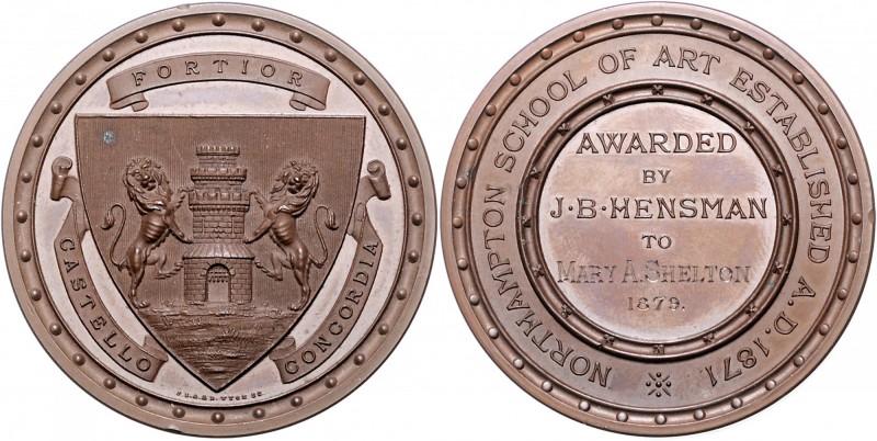 Großbritannien Victoria 1837-1901 Bronzemedaille 1879 (v. Wyon) Prämie der North...