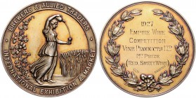 Großbritannien George V. 1910-1936 Goldmedaille 1927 der Internationalen Ausstellung Brewers & Allied Traders, mit Herstellerpunze T&S und 9.375.Anker...
