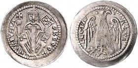 Italien - Aquileia Gregorio di Montelongo 1251-1269 Denaro Bernardi 22. 
 ss+