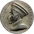 Italien - Florenz Zinkmedaille o.J. einseitig auf Cosimo de Medici 1389-1464 
74,9mm 57,5g f.vz
