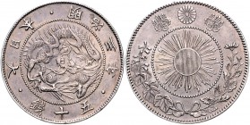 Japan Mutsuhito 1867-1912 50 Sen 1870 KM 4. 
winz.Rf. f.vz