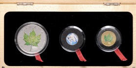 Kanada Elisabeth II. Münzsatz 2000 Royal Polar-Set bestehend aus: 10 Dollars Ahornblatt (1/4 Unze Gold), 5 Dollars Eisbär (1/10 Unze Platinium) und 5 ...