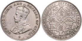 Malaysia George V. 1910-1936 Dollar 1920 KM 33. 
 vz-