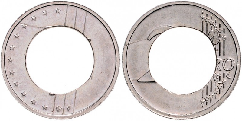 Niederlande Beatrix 1980-2013 2 Euro o.J. Fehlprägung: ohne Innenteil, nur auf A...