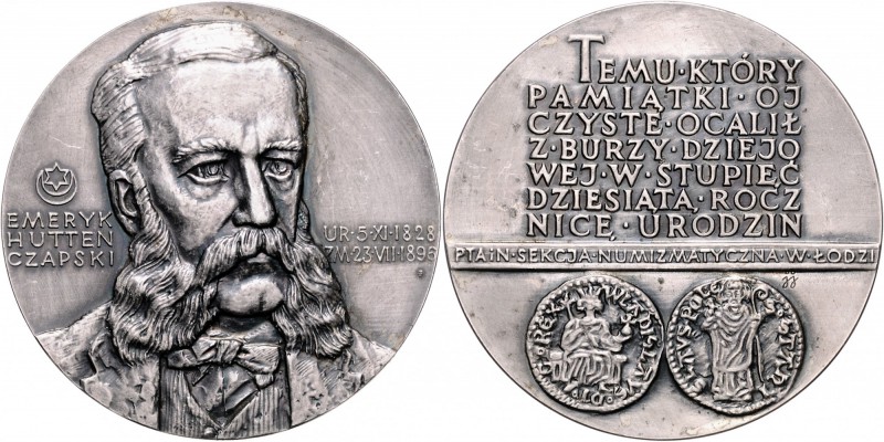 Polen Volksrepublik Zinkmedaille o.J. (?) Zur Erinnerung an Emeryk Hutten-Czapsk...