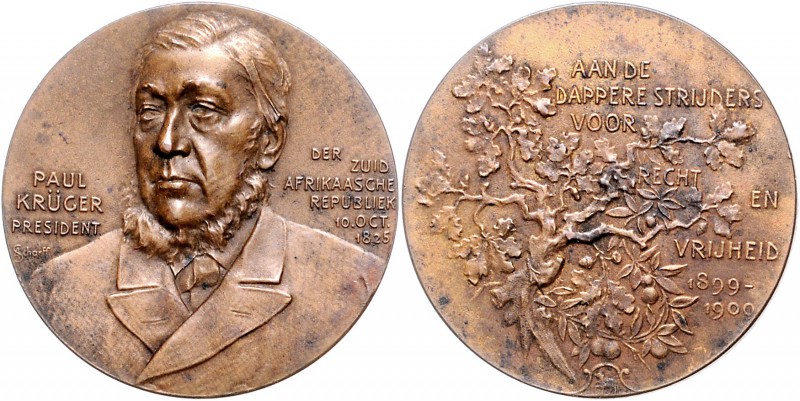 Südafrika Zuid Afrikaanische Republiek 1852-1902 Bronzemedaille 1900 (v.Scharff)...