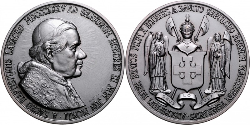 Vatikan Pius XII. 1939-1958 Bronzemedaille 1951 (v. Senesi-Acqua) a. d. Seligspr...