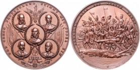 Sammlung Otto v. Bismarck Bronzemedaille 1870 a.d. Krieg gegen Frankreich Bennert 6 (Zn). Slg. Marienbg. 5777 (Zn). 
53,4mm 60,4g st-
