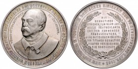 Sammlung Otto v. Bismarck Silbermedaille 1885 (v. Drentwett) auf seinen 70. Geburtstag und 50-jähriges Dienstjubiläum Bennert 26. Slg. Bö. 5052. Slg. ...
