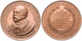 Sammlung Otto v. Bismarck Bronzemedaille 1885 (v. Drentwett) auf seinen 70. Geburtstag und 50-jähriges Dienstjubiläum Bennert 26. Slg. Bö. 5062. Slg. ...