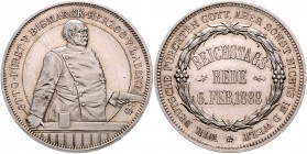 Sammlung Otto v. Bismarck Silbermedaille 1888 (v. Lauer unsign.) auf seine Rede in der Reichstagssitzung vom 6. Februar , i. Rd: SILBER 990 Bennert 39...
