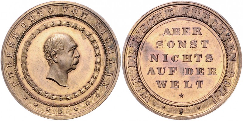 Sammlung Otto v. Bismarck Bronzemedaille o.J. vergoldet (v. Wiesbadener Metallwa...