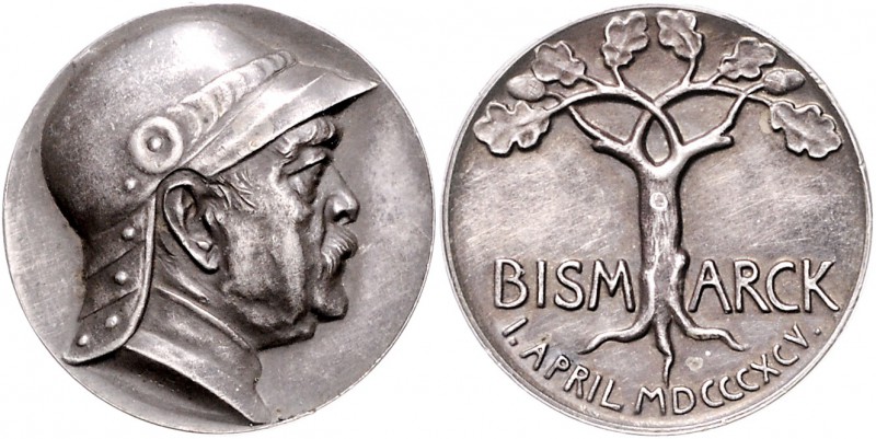 Sammlung Otto v. Bismarck Silbermedaille 1895 (v. Hildebrandt, unsign.) auf sein...