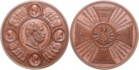 Sammlung Otto v. Bismarck Bronzemedaille 1895 (unsign.) a.d. 25-jährige Jubiläum des Feldzugs 1870/71 Feldherrenmedaille" Bennert 185. Slg. Bö. 5358 (...