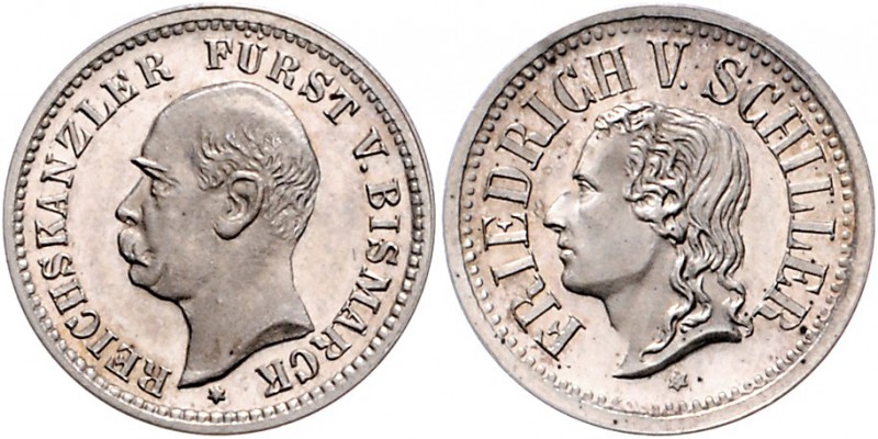 Sammlung Otto v. Bismarck Silbermedaille o.J. (v. Lauer, unsign.) Kopf Bismarcks...
