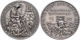 Medaillen von Karl Goetz Silbermedaille 1930 a.d. Wartburger Maientage und den 700. Todestag von Walther von der Vogelweide, i.Rd: BAYER.HAUPTMÜNZAMT....