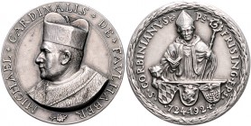 Medaillen von Karl Goetz Silbermedaille 1924 mattiert (Karl Goetz/Max Bernhardt) a. Kardinal Michael Faulhaber, i.Rd: SILBER 950 Kien. 641. Slg. Bö. 6...