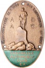 - Auto und Motorrad Bronze-Plakette 1928 a.d. ADAC Gaurundfahrt Bad Lauterberg, teilemailliert, mit 3 Montagelöchern 
67,3x100,0mm 118,1g vz