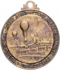 - Luftfahrt Bronzemedaille 1922 einseitig (ohne Sign.) a.d. Gordon-Bennett-Rennen in Genf, verm. Probeguss nach dem Gipsmodell für die Alu-Plakette Ka...