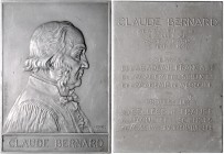 - Medicina in nummis Aluminium-Plakette 1913 (v. A. Borrel) zum 100. Geburtstag von Claude Bernard (1813-1878), Professor f. Experimentalmedizin am Co...