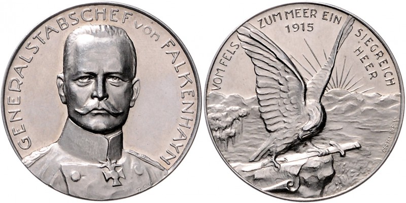 - Allgemeine Medaillen Silbermedaille 1915 (v. Eue/Oertel) auf Generalstabschef ...