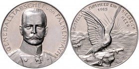 - Allgemeine Medaillen Silbermedaille 1915 (v. Eue/Oertel) auf Generalstabschef von Falkenhayn, i.Rd: SILBER 990 Zetzm. 2092. 
34,0mm 17,4g PP-
