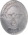 - Allgemeine Medaillen Aluminium-Plakette o.J. Ausweis Nr. 732 der Reichsfinanzverwaltung-Zollgrenzschutz, mit 8 Befestigungslöchern 
66,3x82,1mm 8,9...