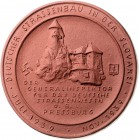 - Allgemeine Medaillen Porzellanmedaille 1939 braun, einseitig a.d. Deutschen Straßenbau in der Slovakei 
i. Orig.Etui 77,7mm 64,9g prfr.