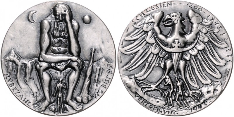 - Allgemeine Medaillen Silbermedaille o.J. (v. W. Ibscher) a. 30 Jahre Vertreibu...