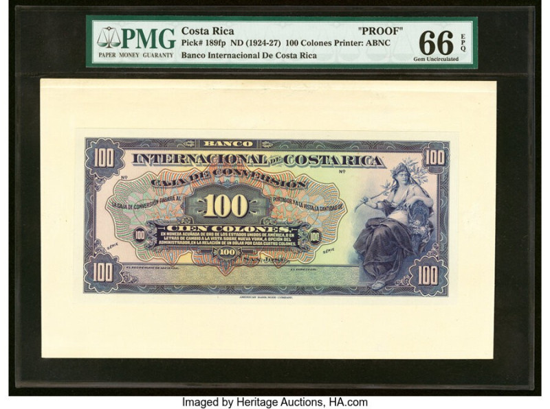 Costa Rica Banco Internacional de Costa Rica 100 Colones ND (1924-27) Pick 189fp...