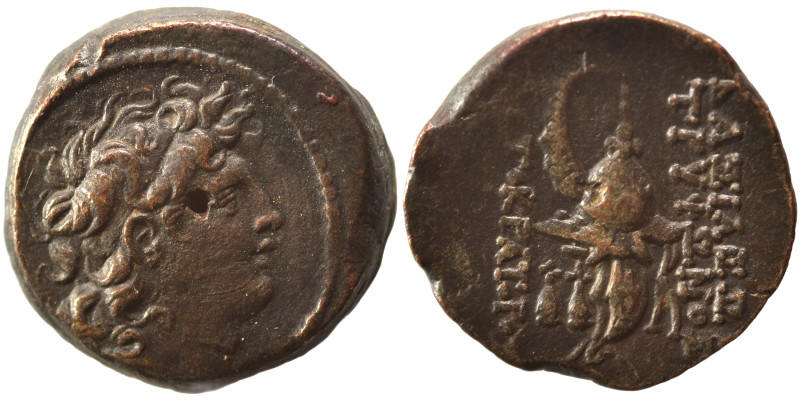 SELEUKID KINGS of SYRIA. Tryphon, 142-138 BC. Ae (bronze, 5.36 g, 18 mm), Antioc...