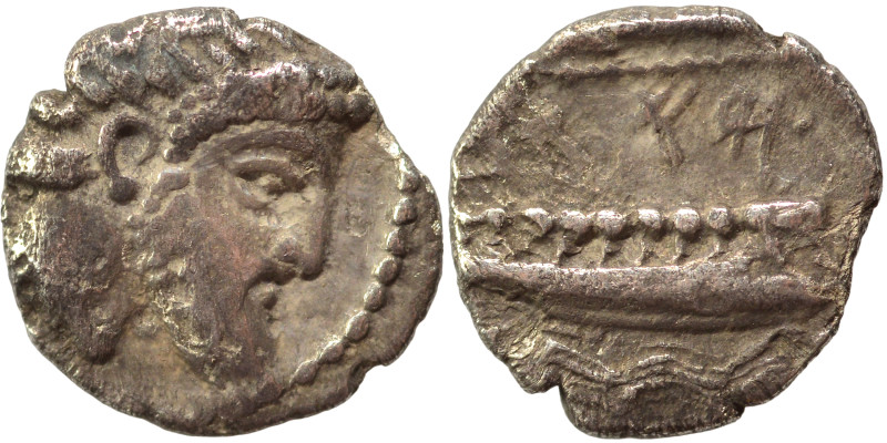 PHOENICIA. Arados. Uncertain king. Circa 400-384 BC. 1/16 Shekel (silver, 0.65 g...