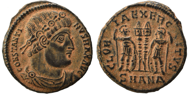 Constantine I, 307/310-337. Follis (bronze, 2.55 g, 17 mm ), Antioch. CONSTANTIN...