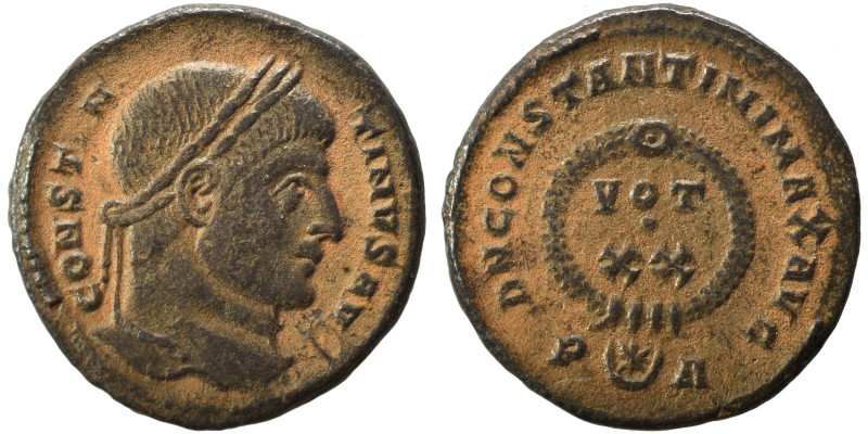 Constantine I, 307/310-337. Follis (bronze, 2.99 g, 18 mm), Arelate (Arles). CON...