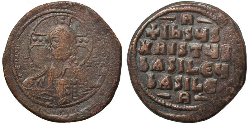 Anonymous, time of Basil II and Constantine VIII, 976-1028. Follis (bronze, 15.9...