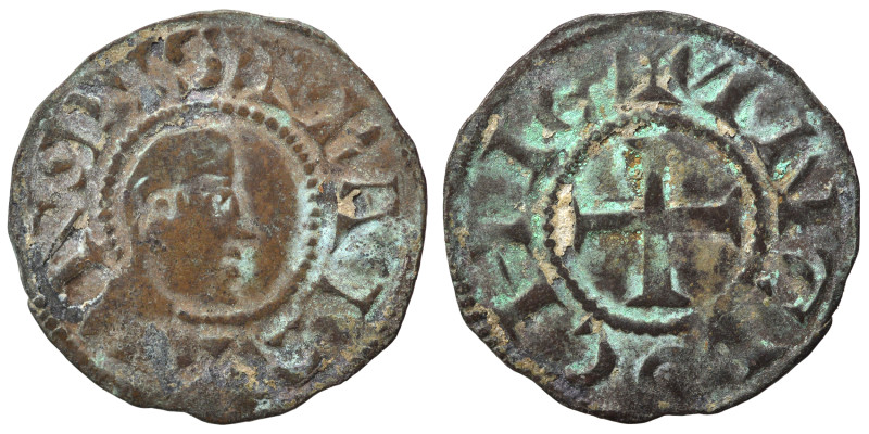 CRUSADERS. Principality of Antioch. Bohémond III, 1149-1163. Denier (billon, 0.8...