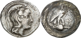 (164-52 a.C.). Ática. Atenas. Tetradracma. (S. 2555 var) (CNG. IV, 1602). Oxidaciones. 16,12 g. (BC+).