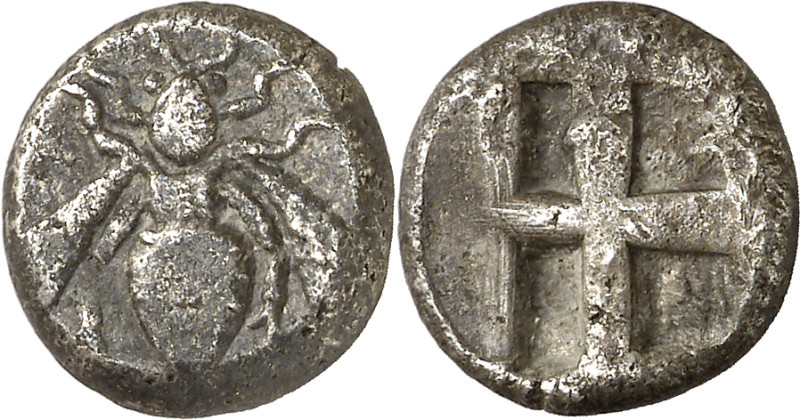 (415-394 a.C.). Jonia. Éfeso. Dracma. (S. 4366) (BMC. XIV, 17). 3,15 g. MBC.