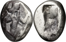 (450-330 a.C.). Lidia. Siglos. (S. 4682). ¿Contramarca? en anverso. 5,40 g. MBC-.