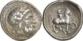 Imperio Macedonio. Casandro (317-297 a.C.). Anfípolis. Tetradracma. (S. 6684 var, de Filipo II) (CNG. III, 988). 14 g. MBC-.