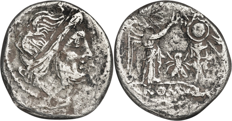 (179-170 a.C.). Anónima. Victoriato. (Bab. 24) (S. 24g) (Craw. 159/1). 3,10 g. B...