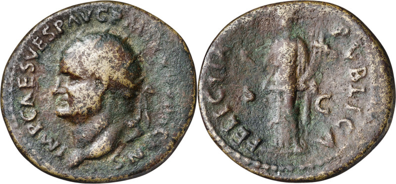 (73 d.C.). Vespasiano. Dupondio. (Spink 2346 var) (Co. 151) (RIC. 581). 10,05 g....