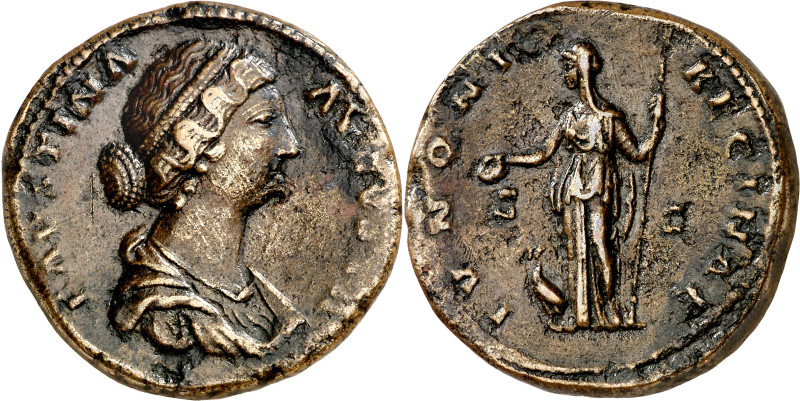 (161-175 d.C.). Faustina hija. Sestercio. (Spink 5278) (Co. 142) (RIC. 1651). 24...