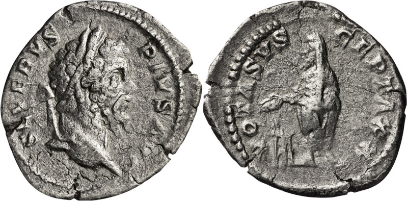 (207 d.C.). Septimio Severo. Denario. (Spink 6393) (S. 791) (RIC. 308). 3,29 g. ...